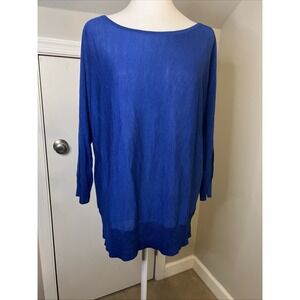 Lauren‎ Ralph Lauren Women's Blue Silk Sweater  XL
